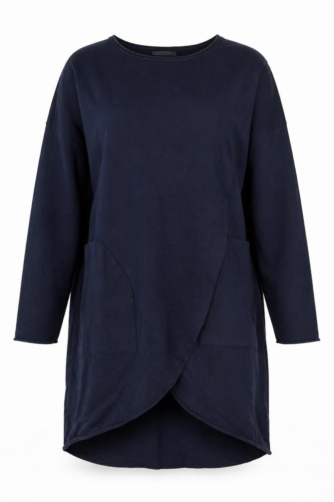Preworn Womens Blue Viscose Jumper Dress Size L Round Neck