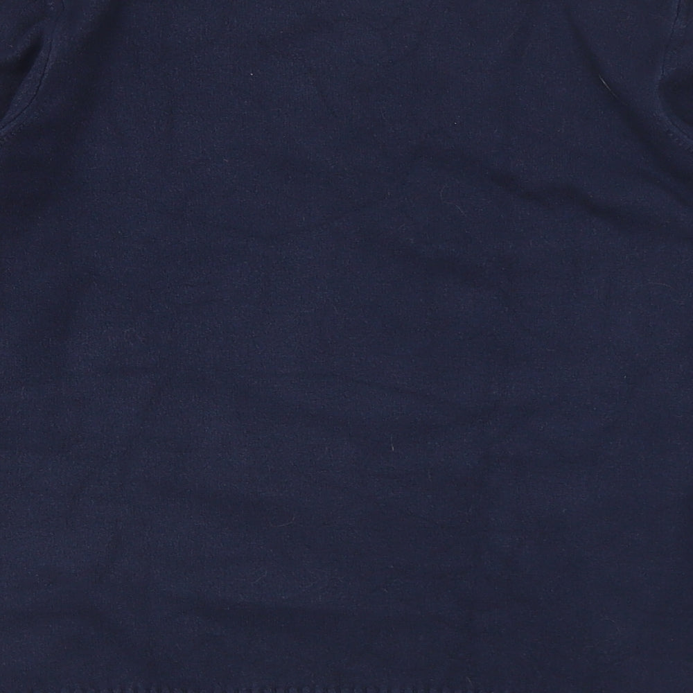 Marks and Spencer Womens Blue V-Neck Acrylic Pullover Jumper Size 12