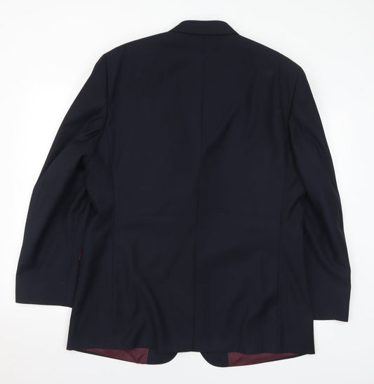 Lee Greenwood Mens Black Polyester Jacket Suit Jacket Size 44