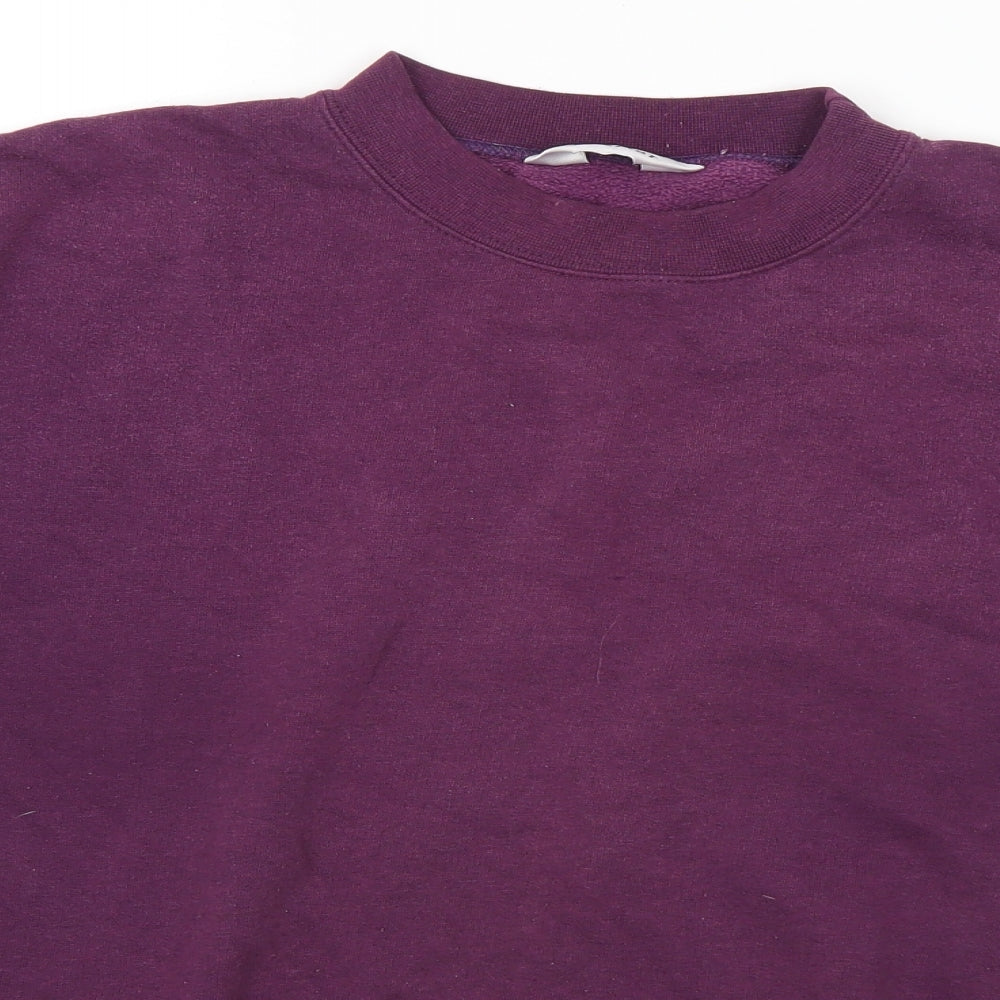Damart Womens Purple Polyester Pullover Sweatshirt Size XL