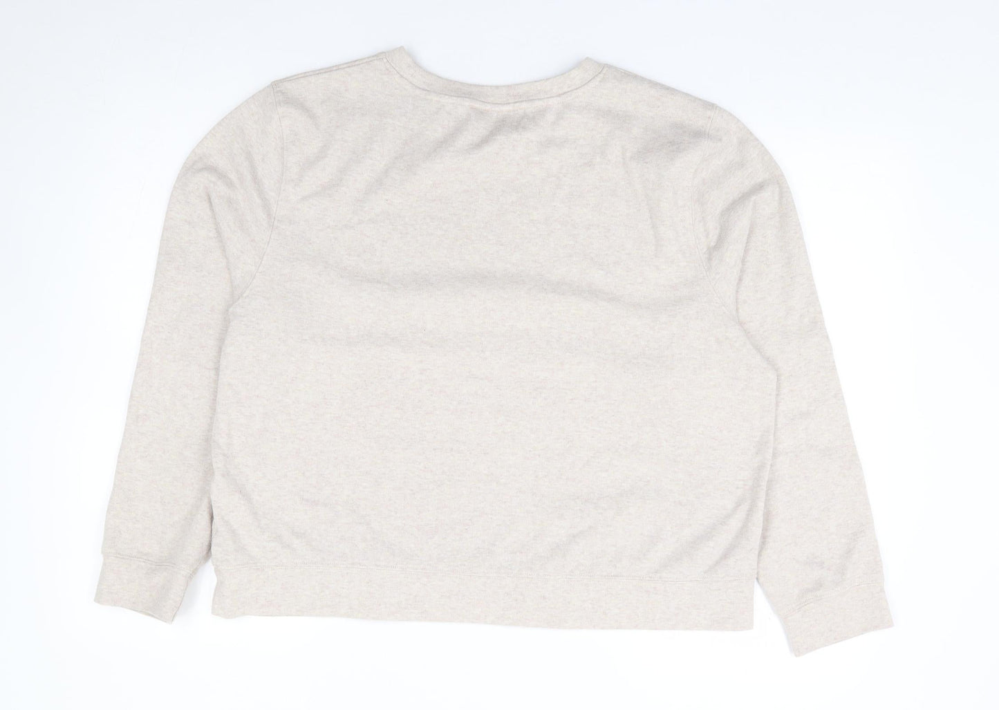Papaya Womens Beige Polyester Pullover Sweatshirt Size L Pullover