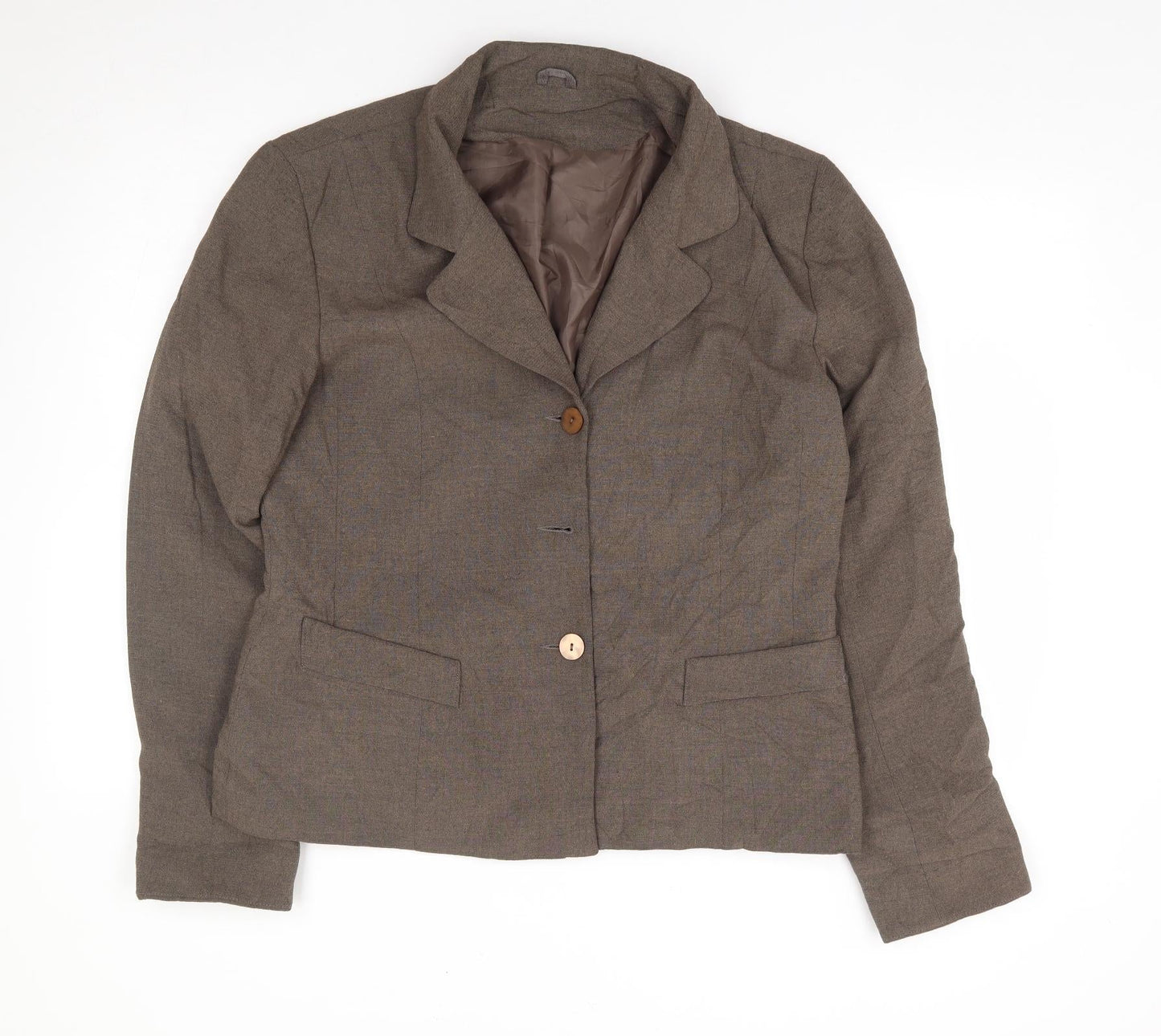 Debenhams Womens Brown Viscose Jacket Suit Jacket Size 16