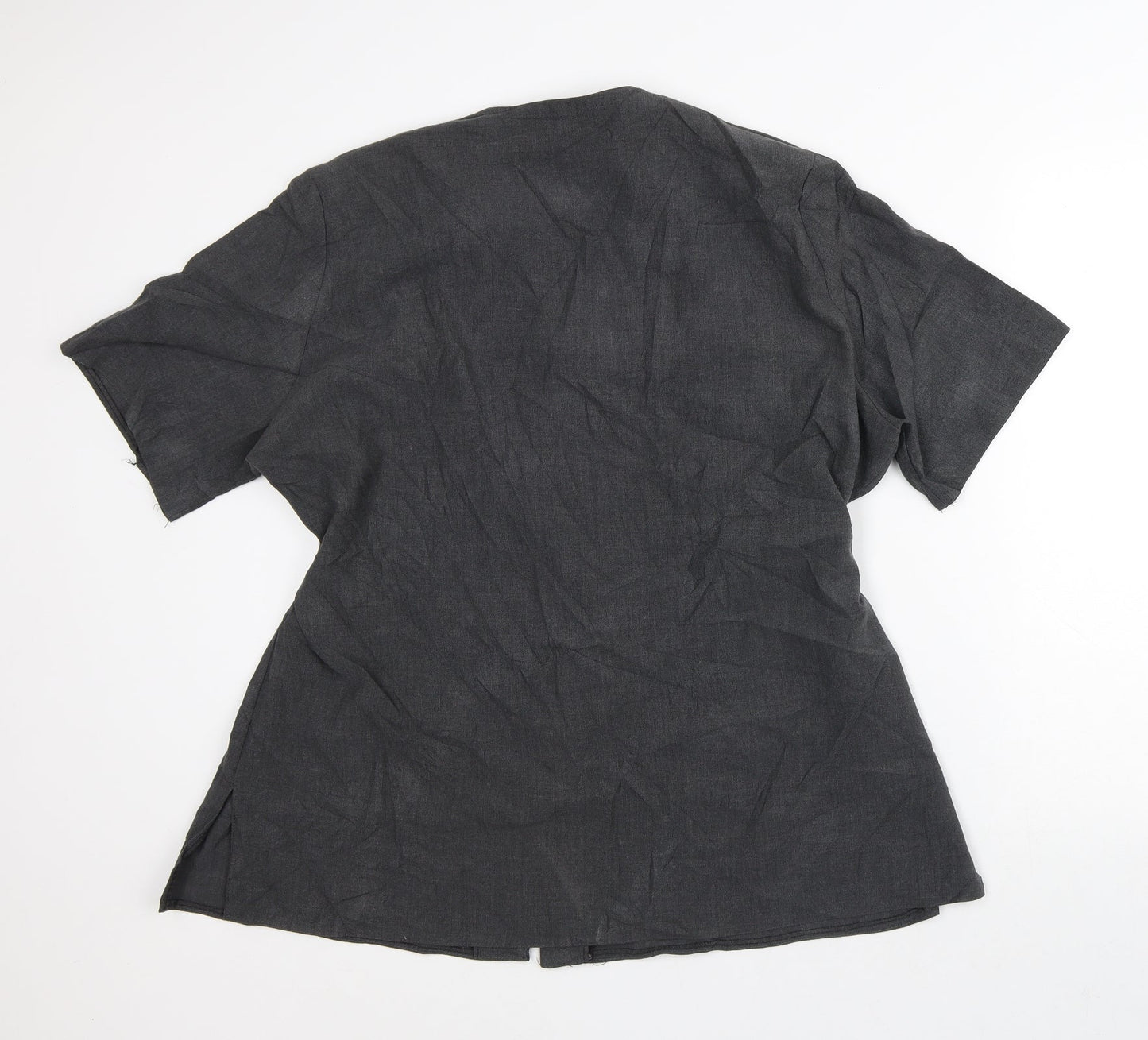 XRose Womens Grey Polyester Tunic Button-Up Size 20 V-Neck