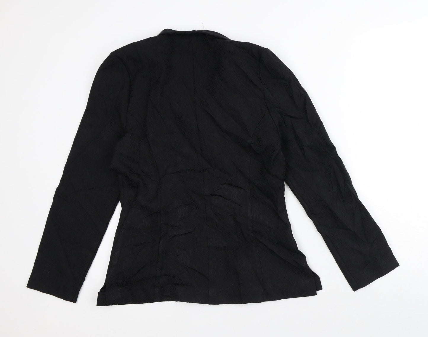Select Womens Black Floral Jacket Blazer Size 10