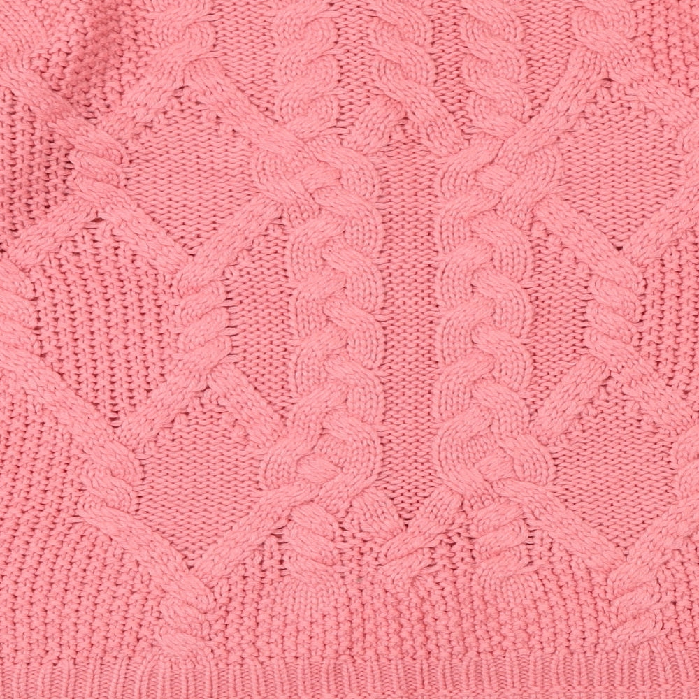 NEXT Womens Pink Scoop Neck Acrylic Pullover Jumper Size 12