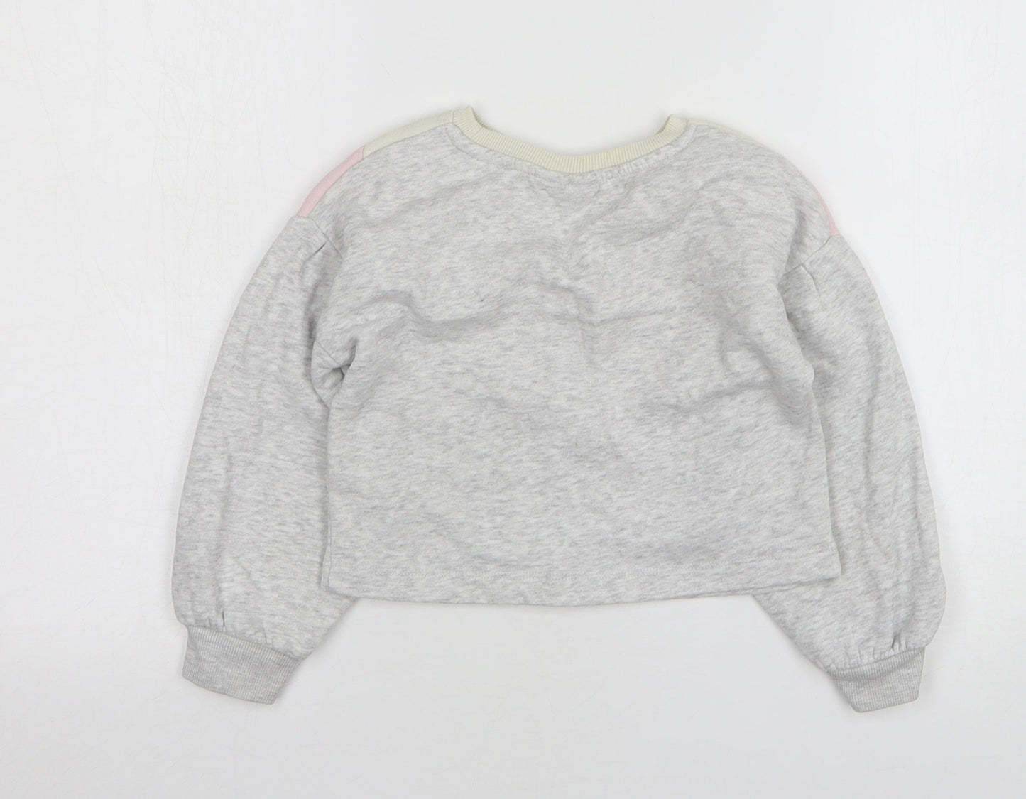 Matalan Girls Multicoloured Colourblock Cotton Pullover Sweatshirt Size 6 Years