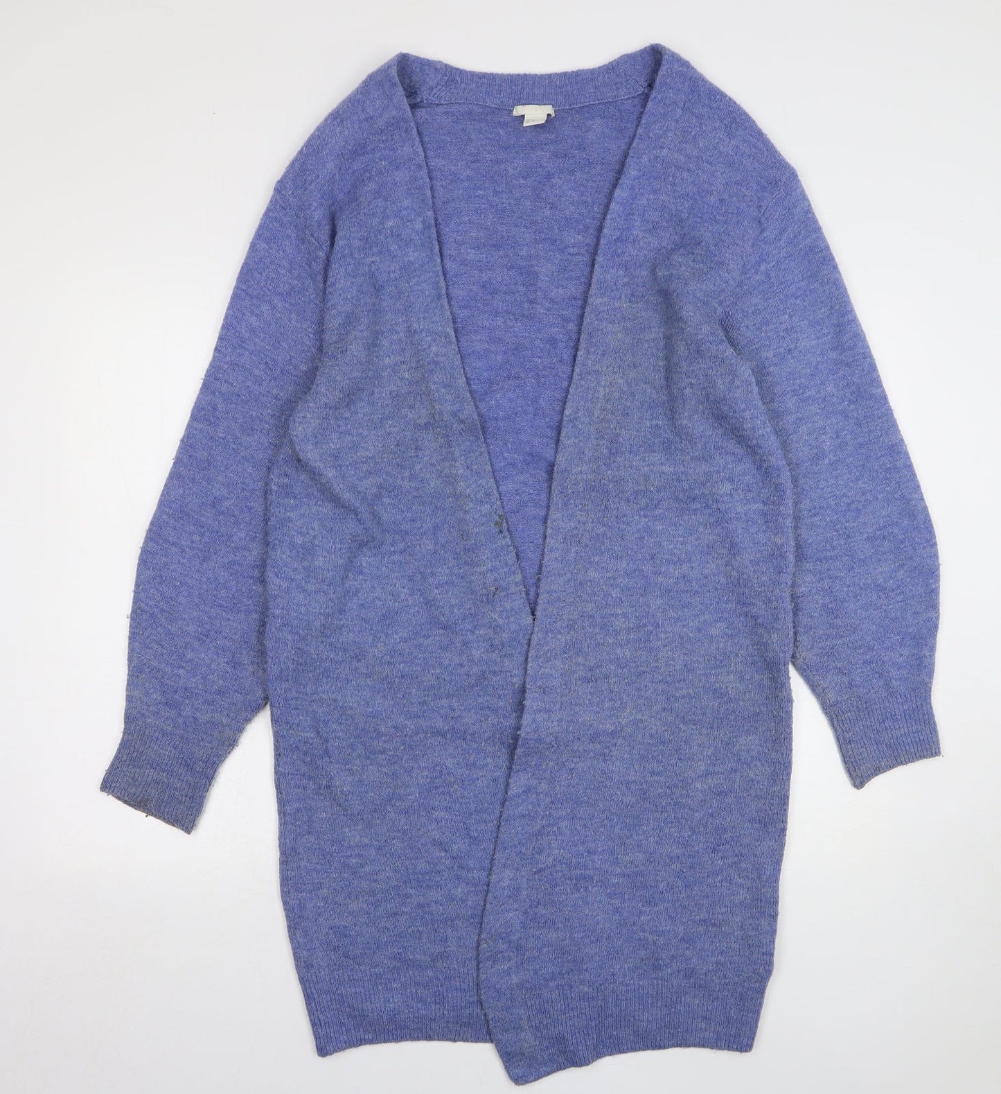 H&M Womens Blue V-Neck Acrylic Cardigan Jumper Size S