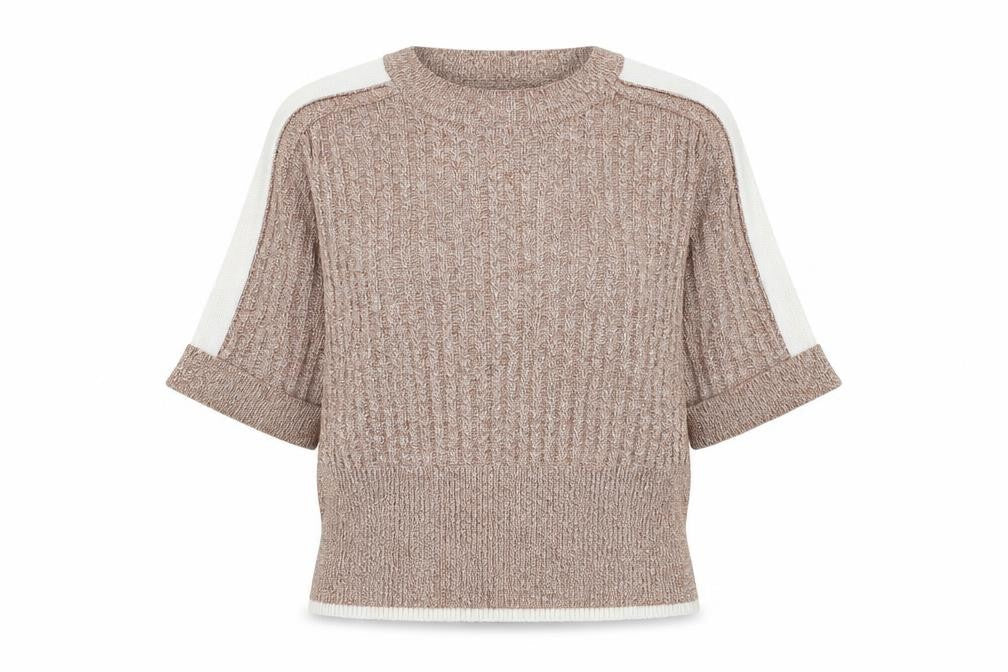 Marks and Spencer Womens Brown Round Neck Polyester Pullover Jumper Size S