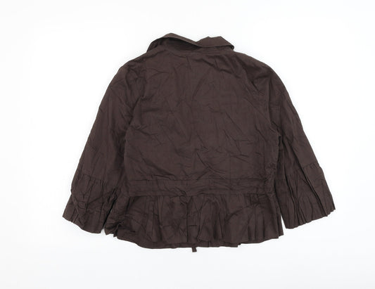 George Womens Brown Jacket Size 12 Tie