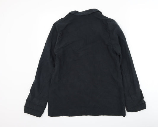H&M Womens Grey Jacket Blazer Size 10 Button