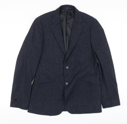 Debenhams Mens Blue Polyester Jacket Suit Jacket Size M
