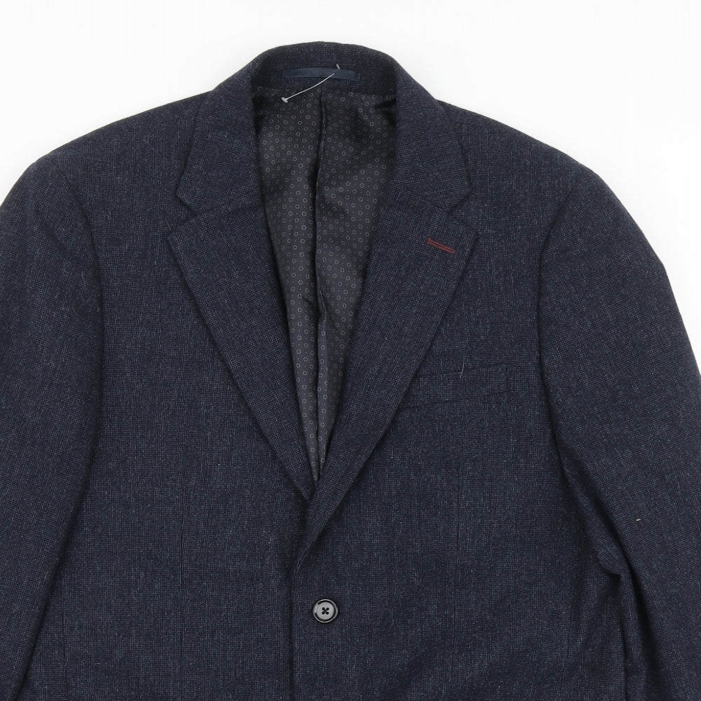 Debenhams Mens Blue Polyester Jacket Suit Jacket Size M