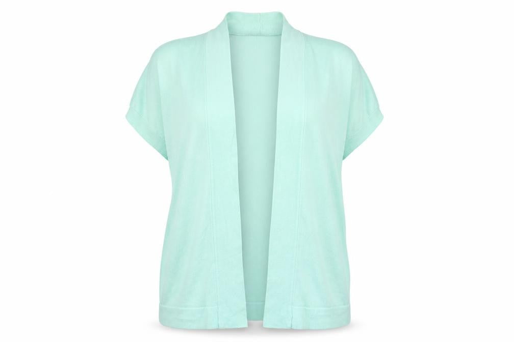 Isle Womens Green V-Neck Viscose Cardigan Jumper Size XL