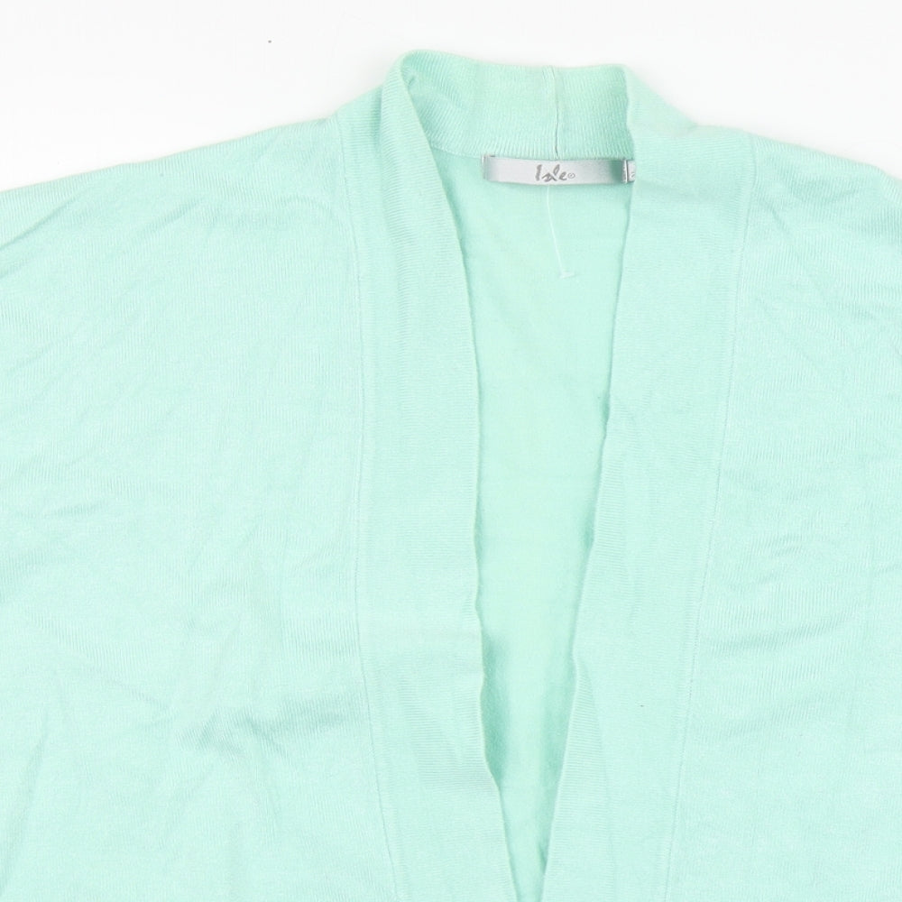 Isle Womens Green V-Neck Viscose Cardigan Jumper Size XL