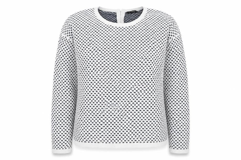 ESMARA Womens White Round Neck Acrylic Pullover Jumper Size L