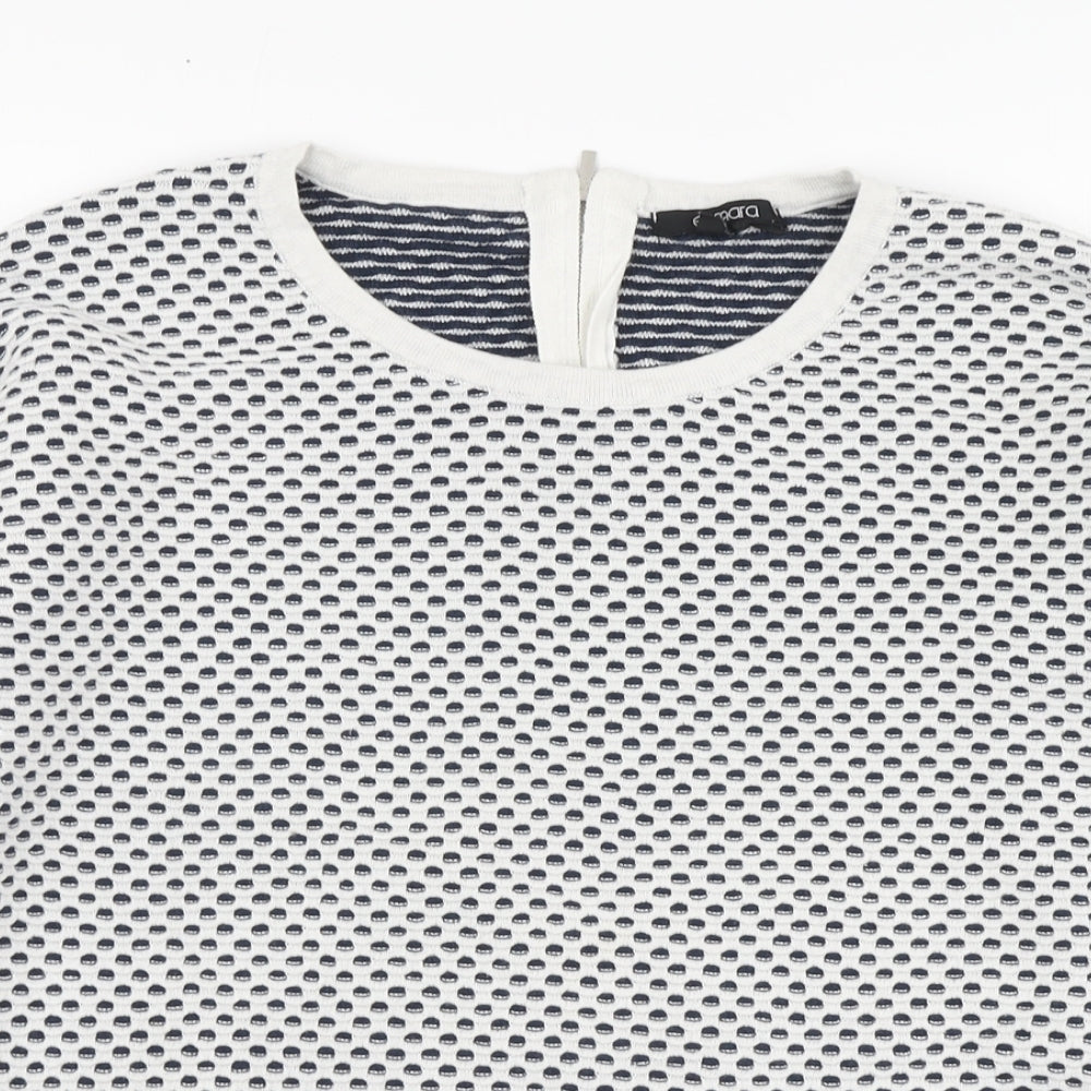 Esmara Womens White Round Neck Acrylic Pullover Jumper Size L