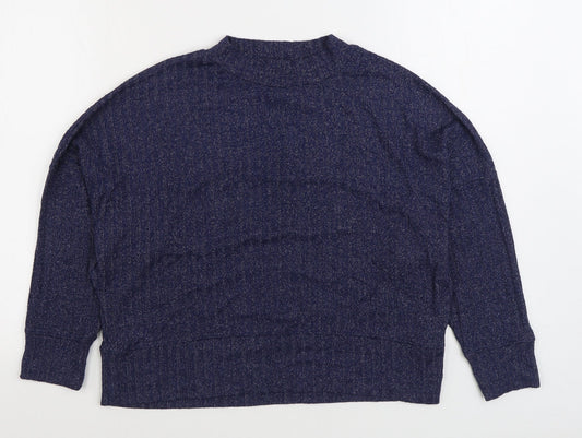Marks and Spencer Womens Blue Viscose Pullover Sweatshirt Size 12 Pullover