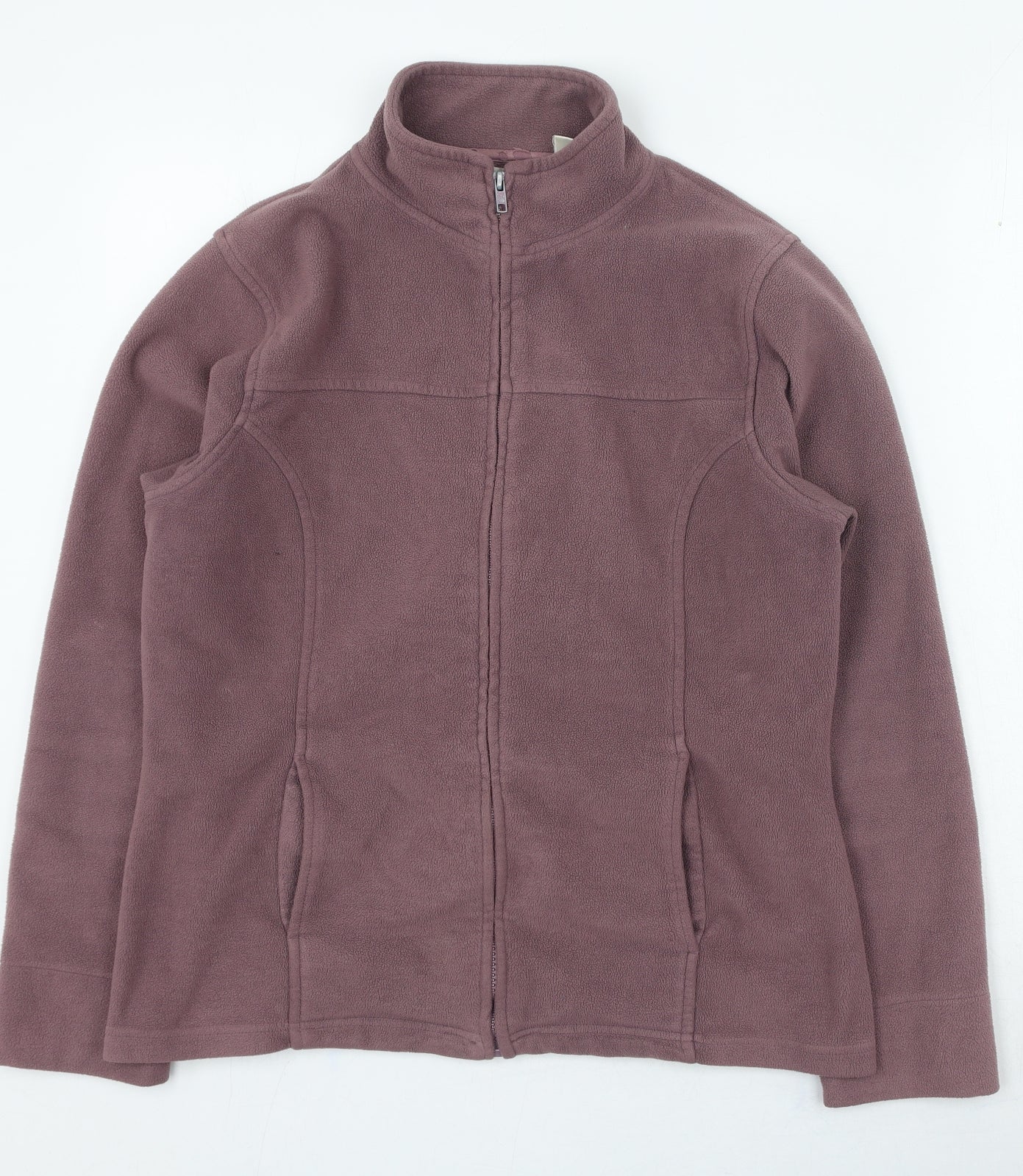 Preworn Womens Purple High Neck Polyester Full Zip Jumper Size 14