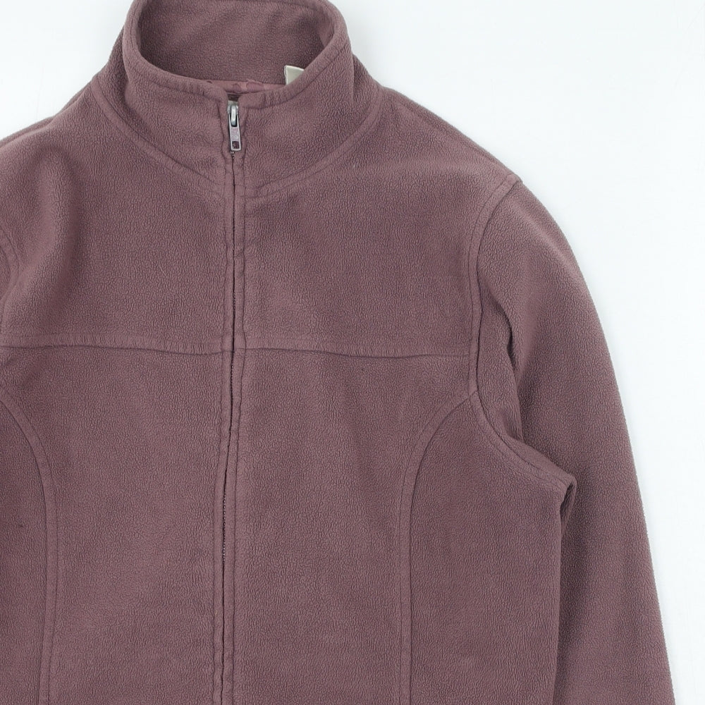 Preworn Womens Purple High Neck Polyester Full Zip Jumper Size 14