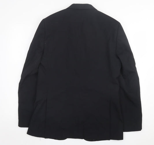 Moss 1851 Mens Black Wool Jacket Suit Jacket Size 40
