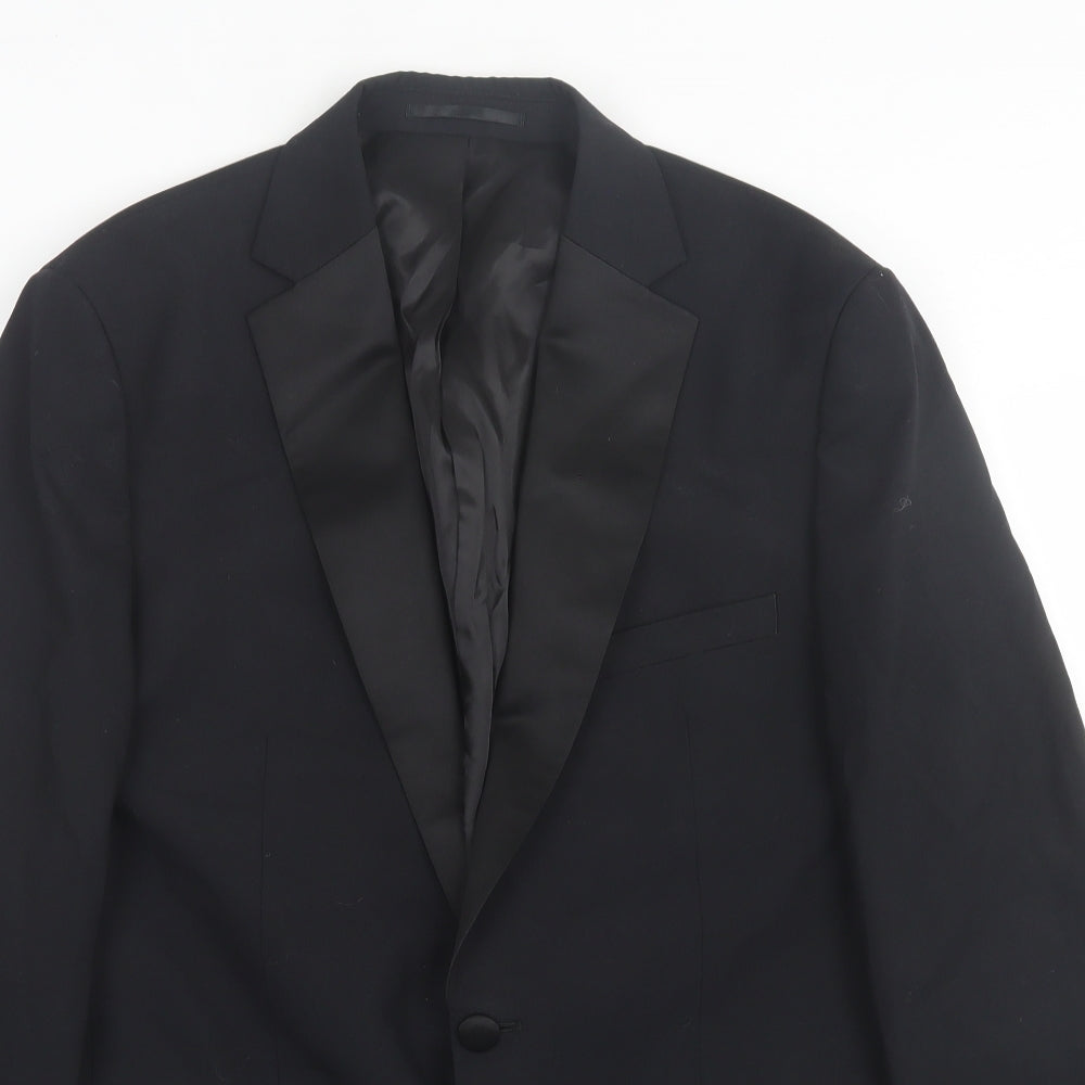 Moss 1851 Mens Black Wool Jacket Suit Jacket Size 40
