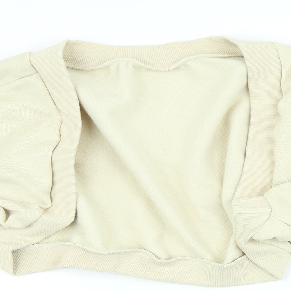 DAZY Womens Beige Round Neck Polyester Cardigan Jumper Size L