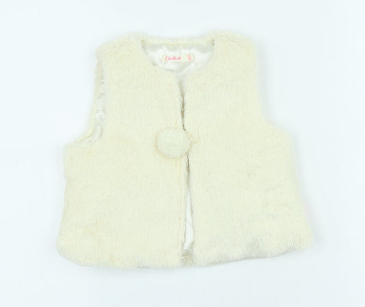 Billieblush Girls Ivory Gilet Coat Size 2 Years