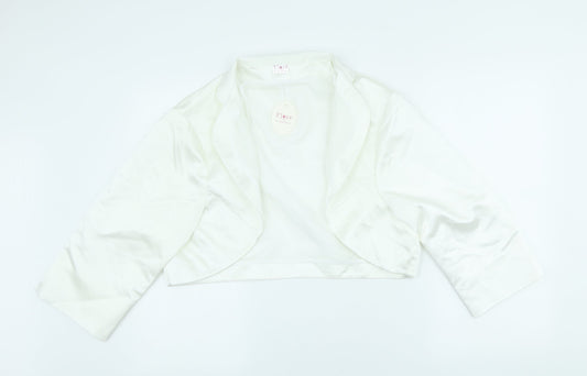 Flora Womens Ivory Jacket Blazer Size XL