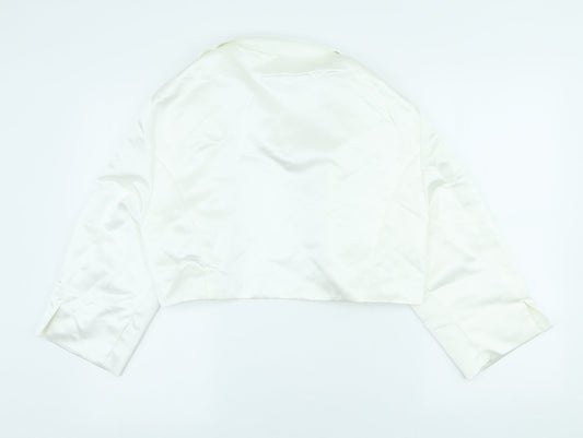 Flora Womens Ivory Jacket Blazer Size XL