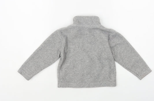 Jac Jnr Baby Grey Polyester Full Zip Jumper Size 12-18 Months Zip