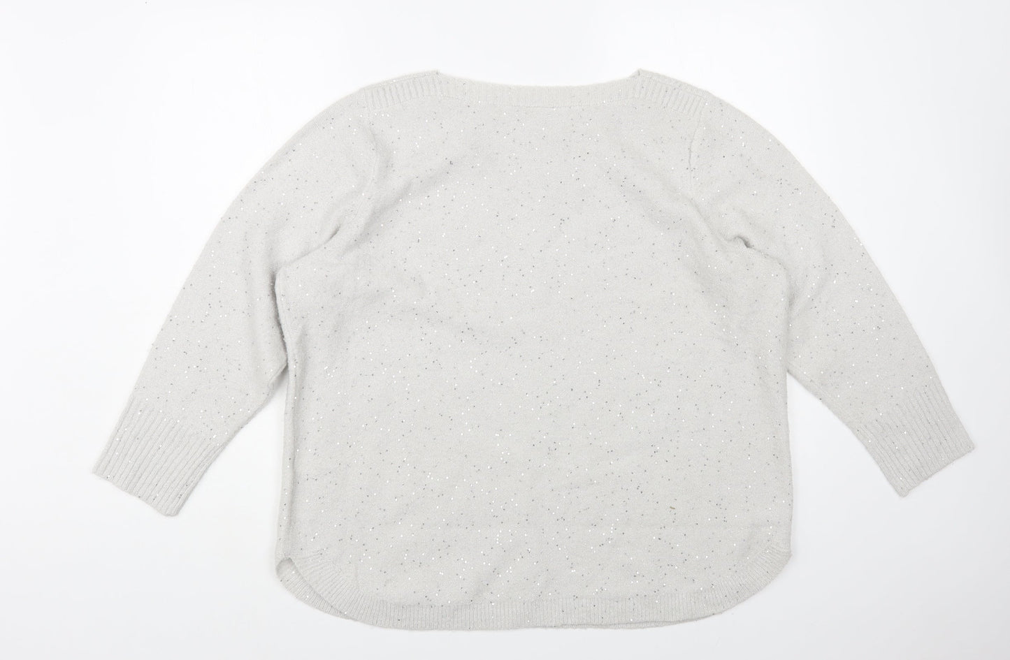 Wallis Mens Grey Acrylic Pullover Jumper Size L