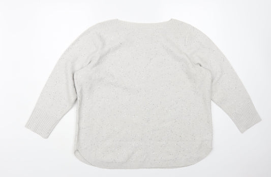 Wallis Mens Grey Acrylic Pullover Jumper Size L
