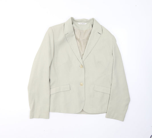 George Womens Green Jacket Blazer Size 12