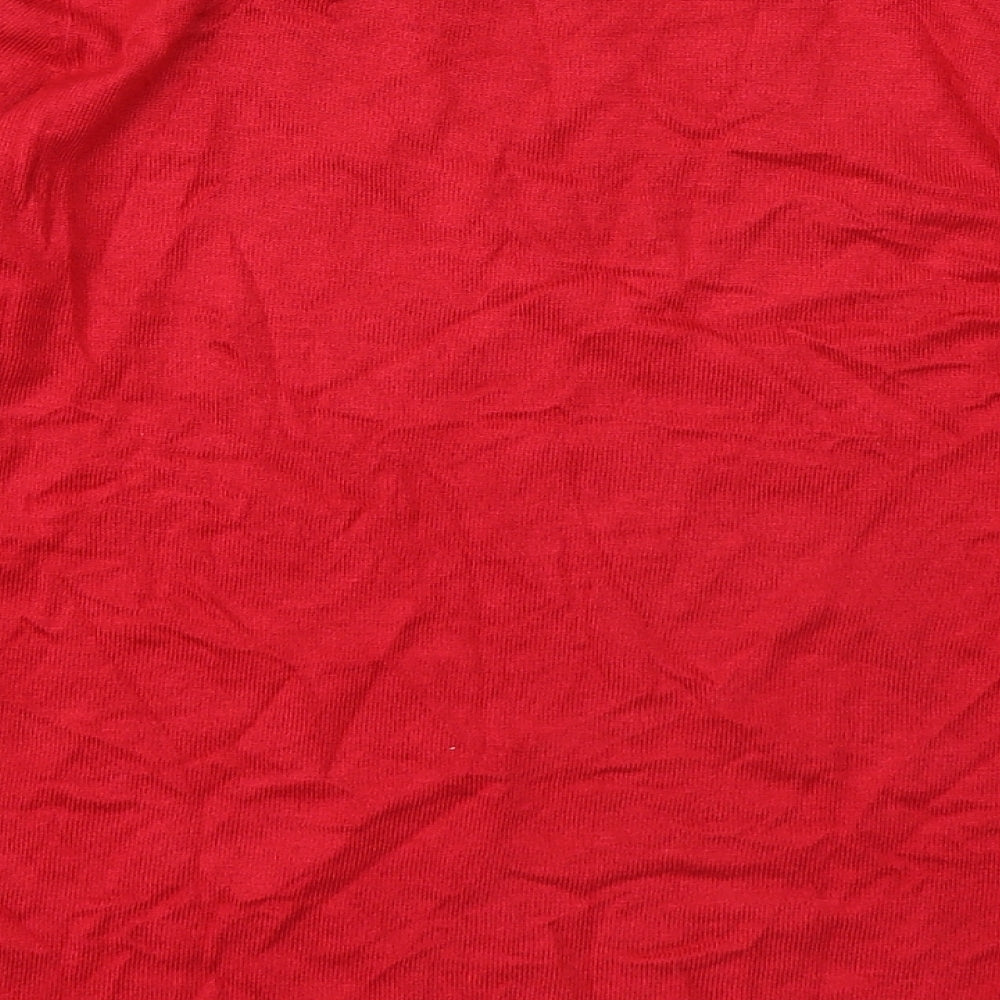 Marks and Spencer Womens Red Round Neck Acrylic Pullover Jumper Size M