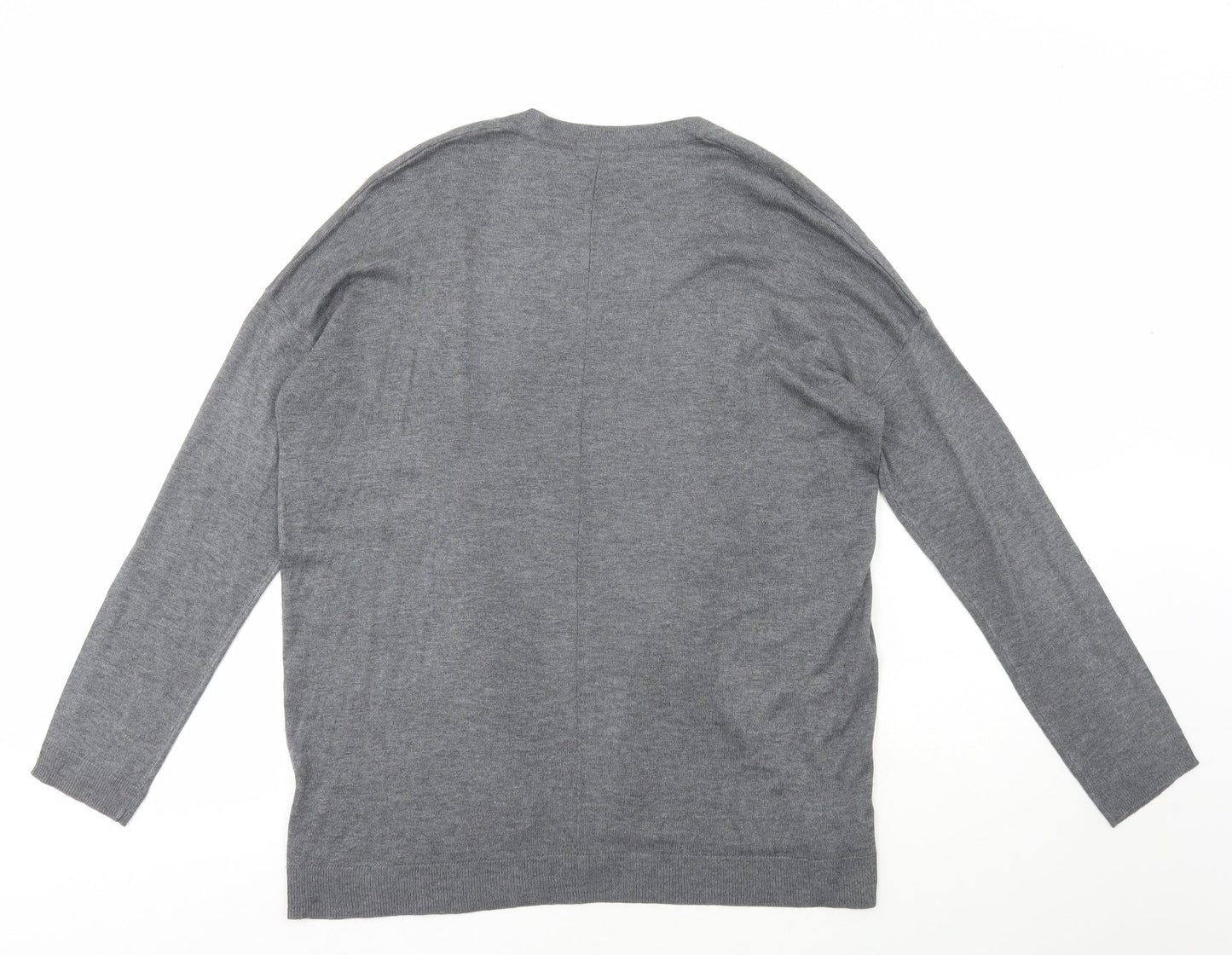 H&M Womens Grey Viscose Cardigan Jumper Size S