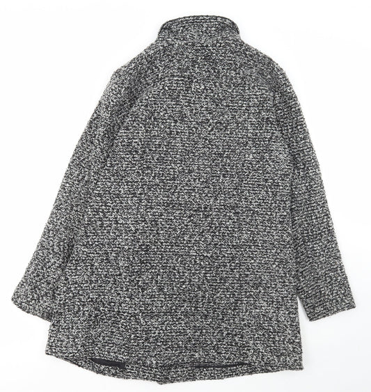 JustFab Womens Grey Jacket Coat Size L