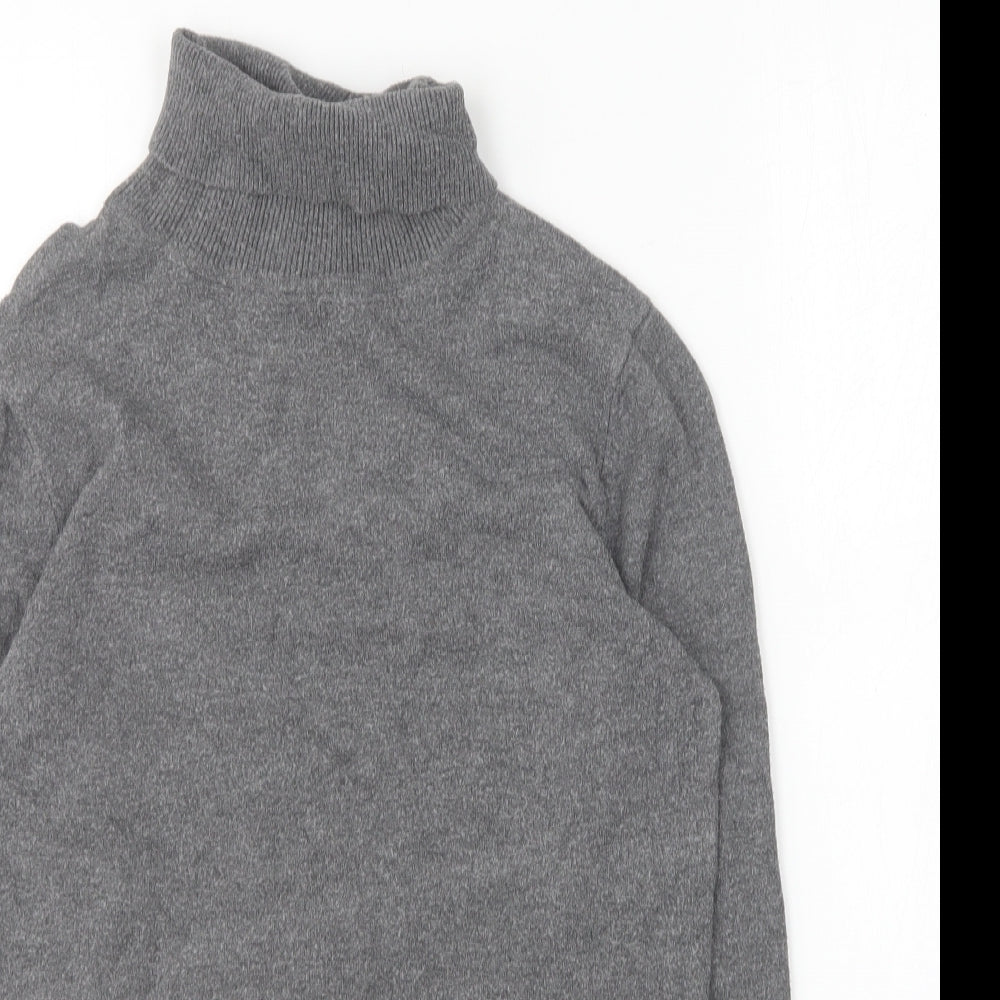 South Womens Grey Roll Neck Viscose Pullover Jumper Size 10