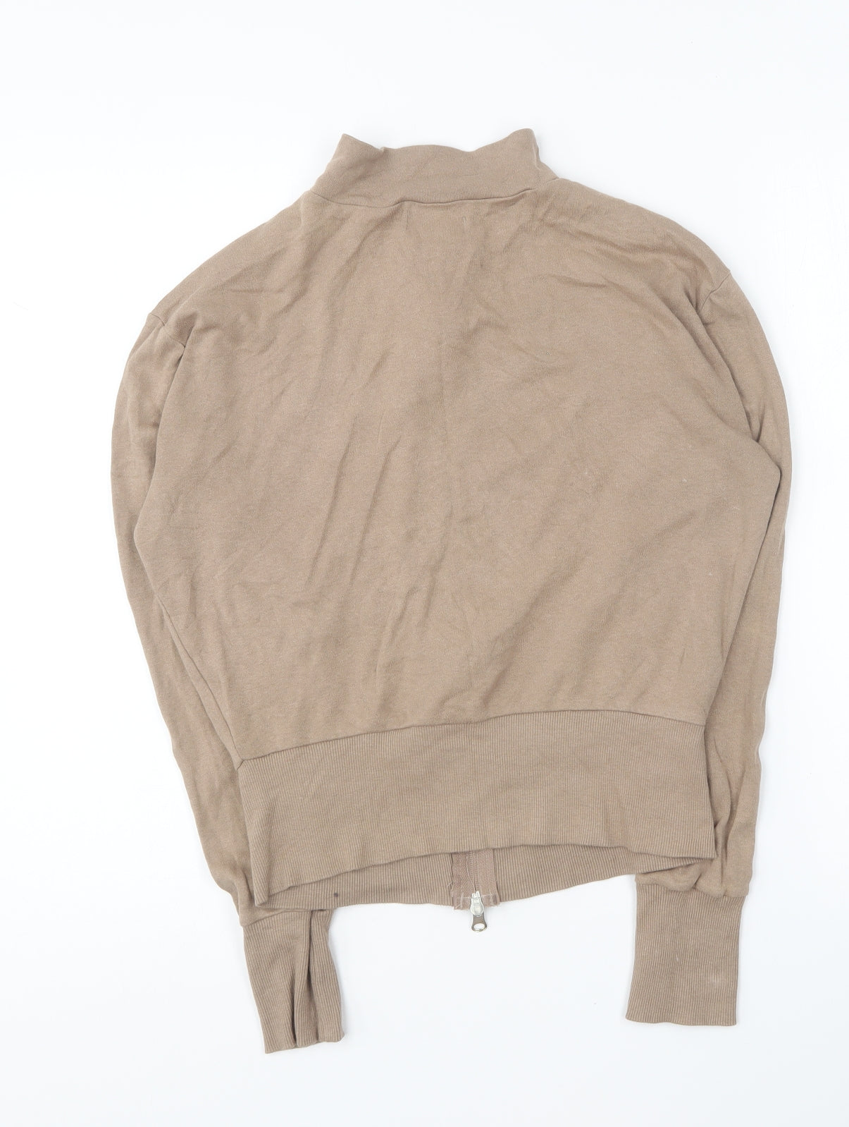 Internagional Womens Brown Cotton Full Zip Sweatshirt Size 14