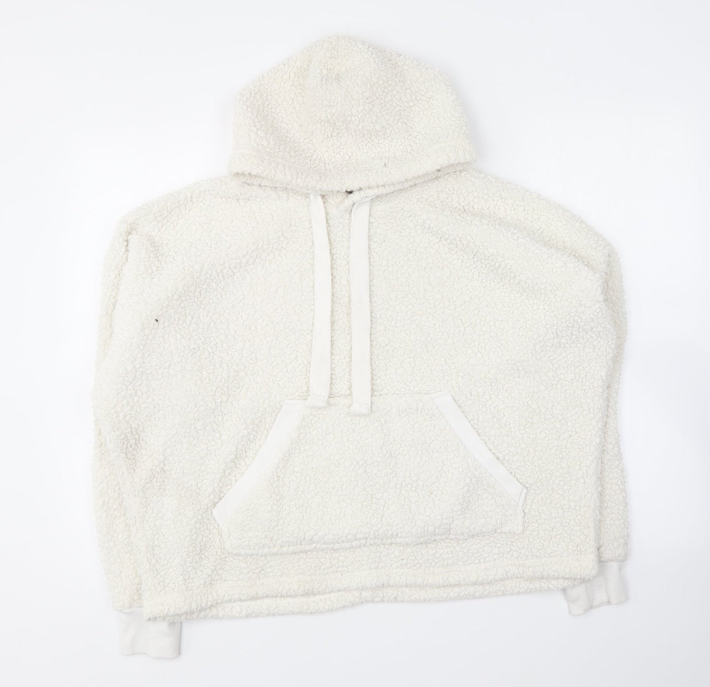 Teddy Soft Womens Ivory Polyester Pullover Hoodie Size 8 - Loungewear
