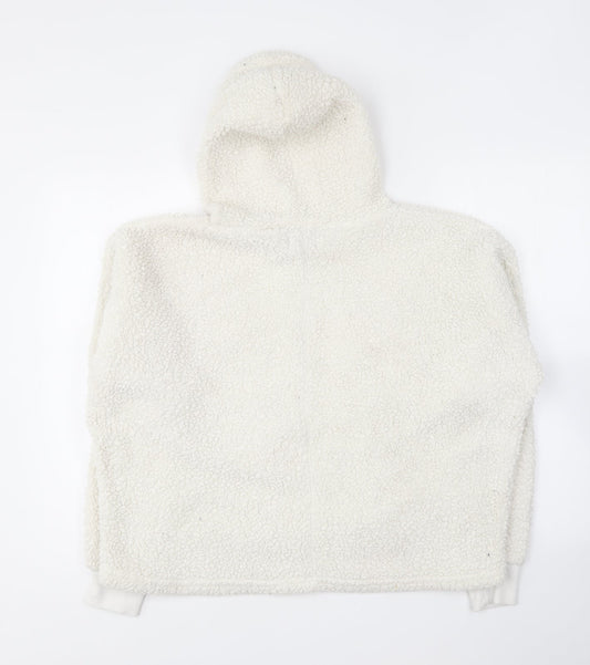 Teddy Soft Womens Ivory Polyester Pullover Hoodie Size 8 - Loungewear