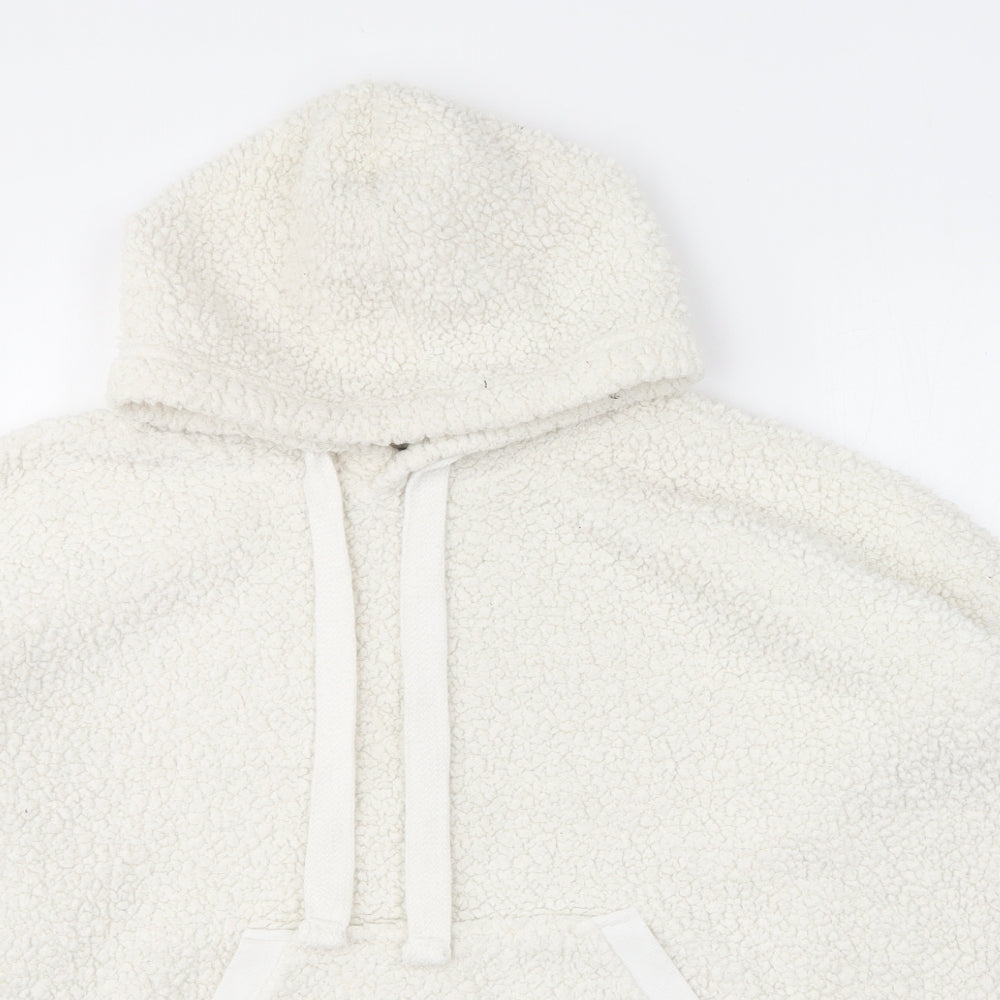 Teddy Soft Womens Ivory Polyester Pullover Hoodie Size 8 - Loungewear