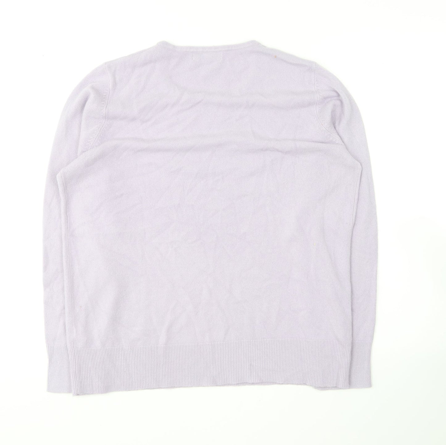 Debenhams Womens Purple Round Neck Acrylic Pullover Jumper Size 16