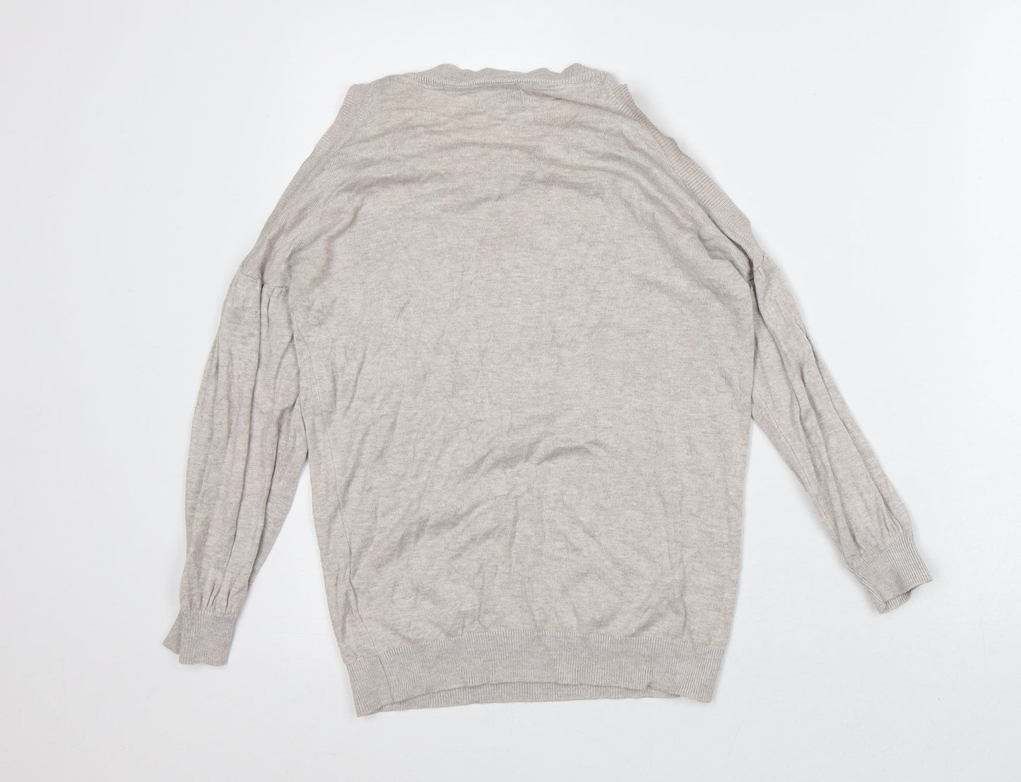 Red Herring Womens Grey Nylon Pullover Sweatshirt Size 8 - Cold Shoulder