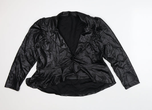 Preworn Womens Black Jacket Blazer Size L