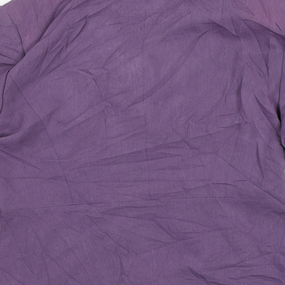 Richards Womens Purple Jacket Blazer Size 12 - Short Sleeves