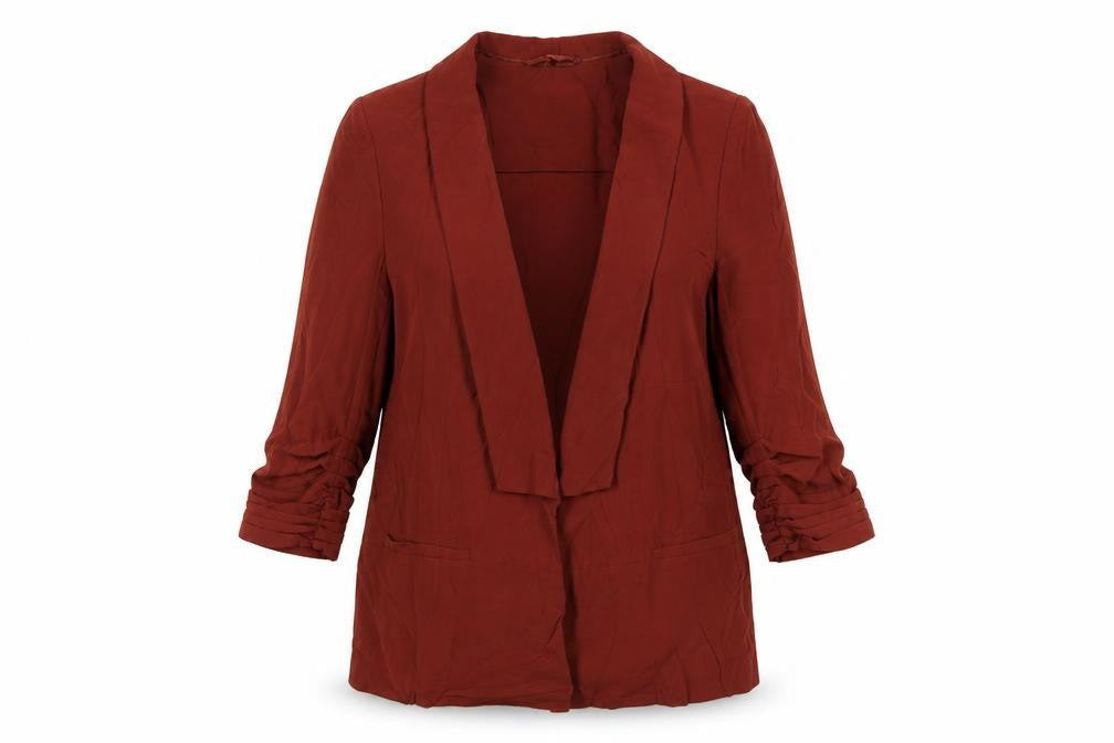 Marks & Spencer Womens Brown Jacket Blazer Size 10 - Short Sleeves