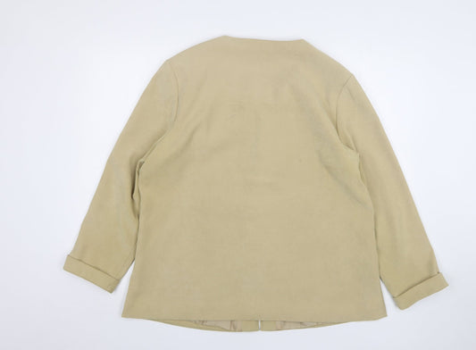 Joella Di Marco Womens Beige Jacket Size XL