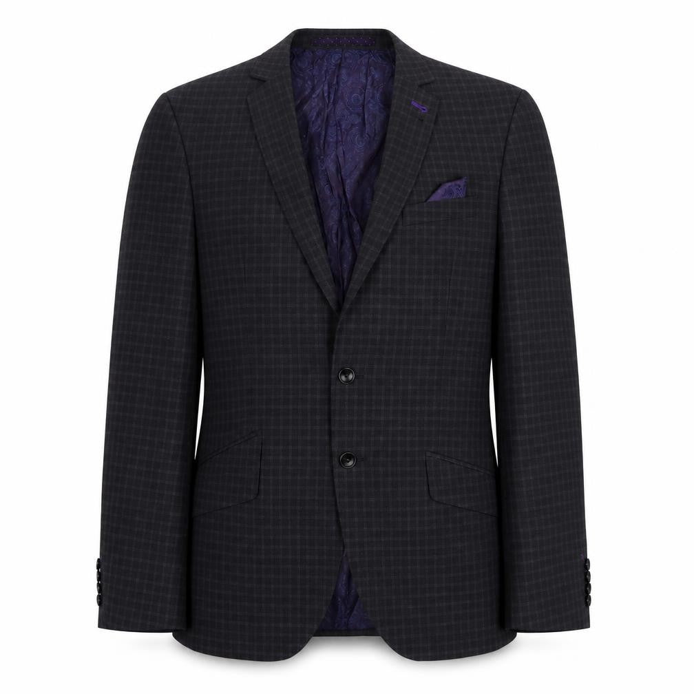 Marks and Spencer Mens Grey Check Wool Jacket Suit Jacket Size 38