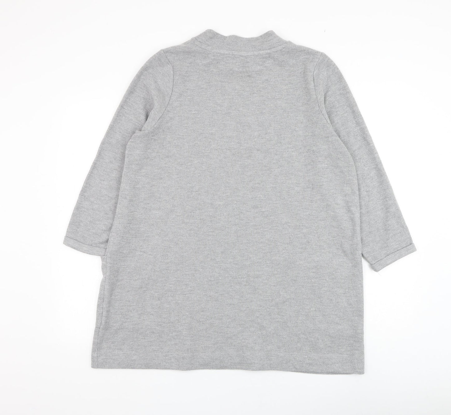 Marks and Spencer Womens Grey Round Neck Polyester Pullover Jumper Size 18