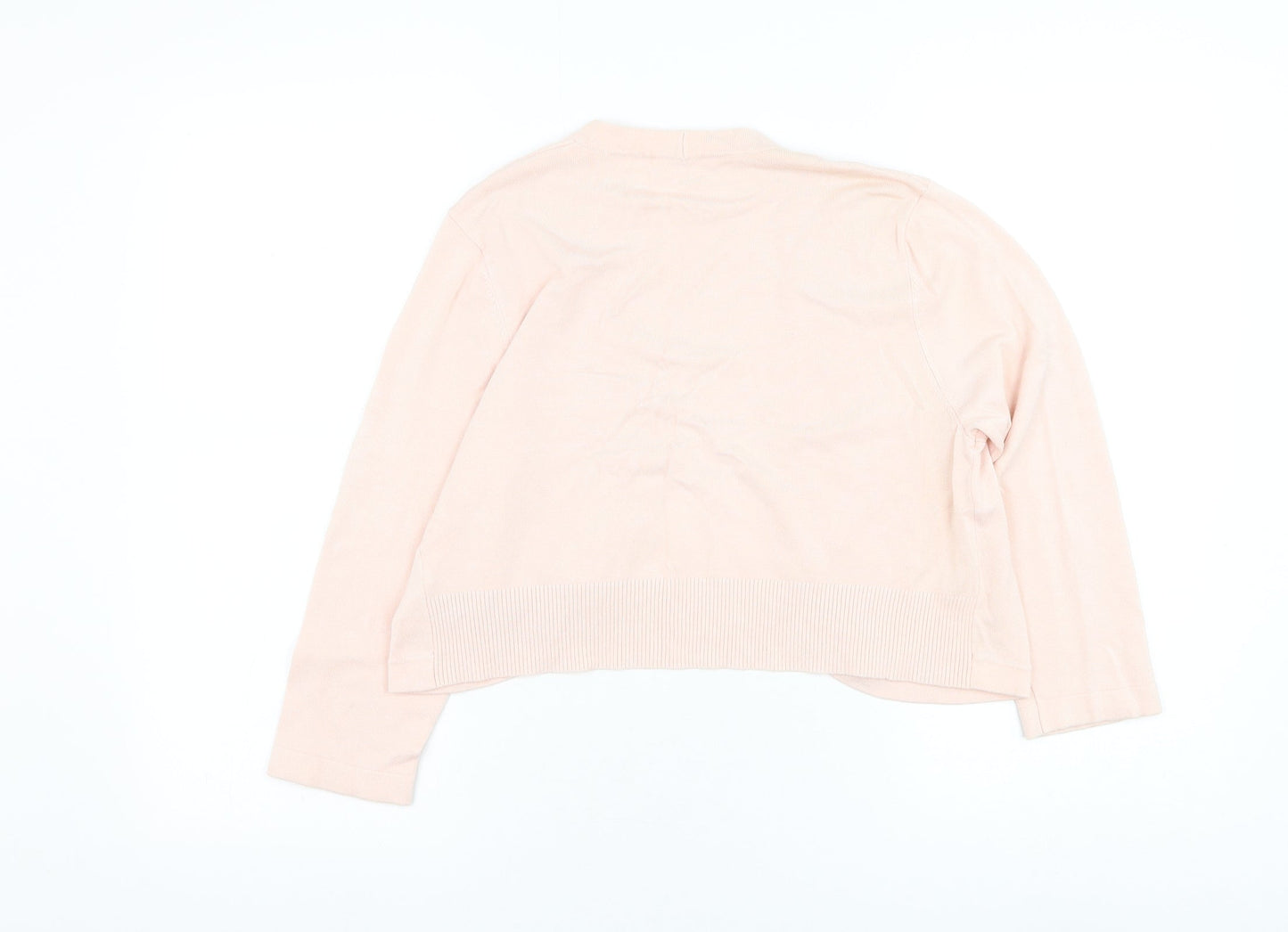 Preworn Womens Pink Square Neck Viscose Jumper Size M